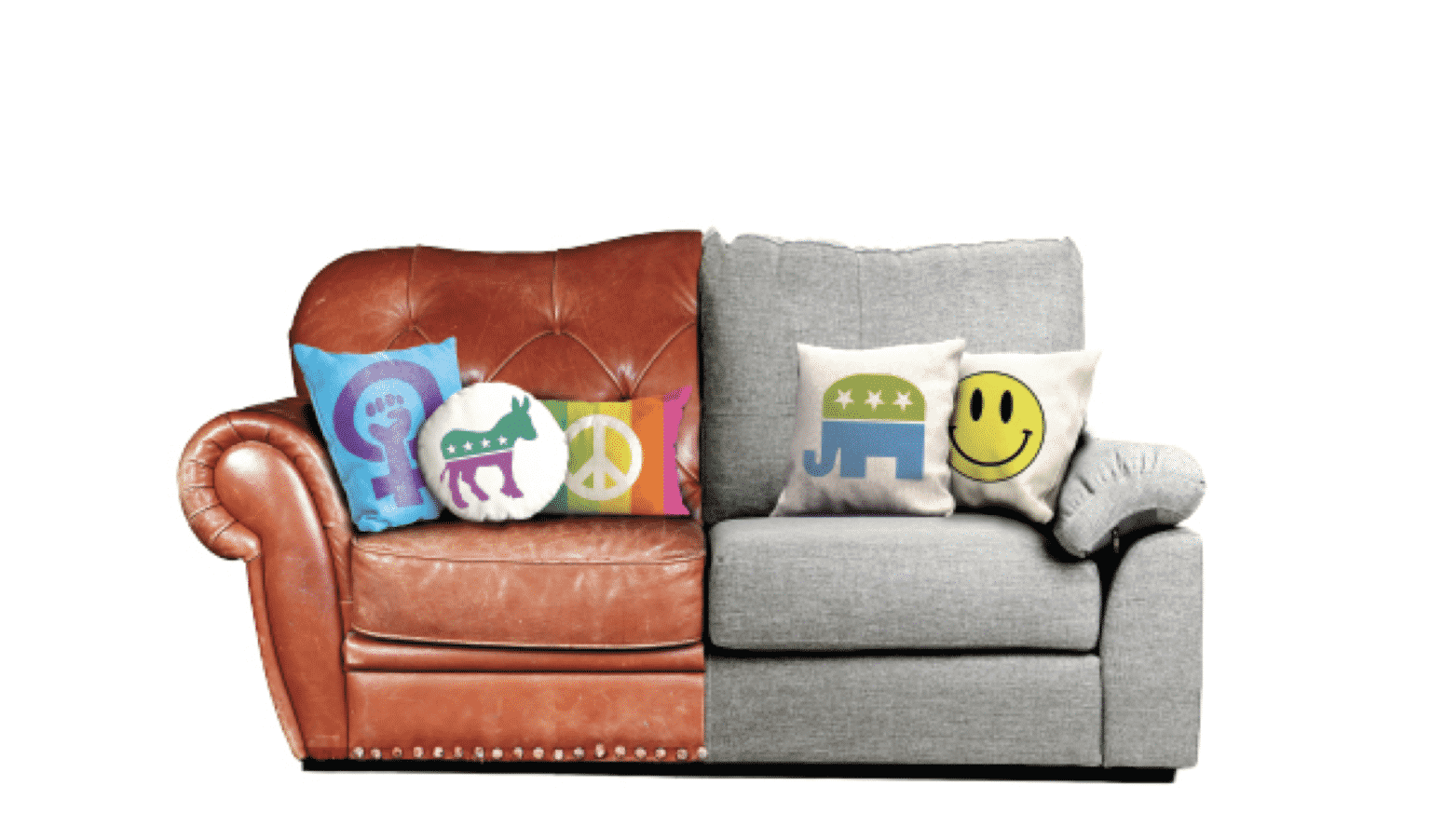 Couch With Pillows symbolizing Living Room Conversation