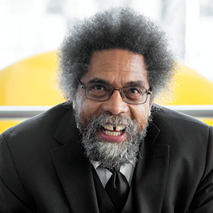 A headshot of Cornel West